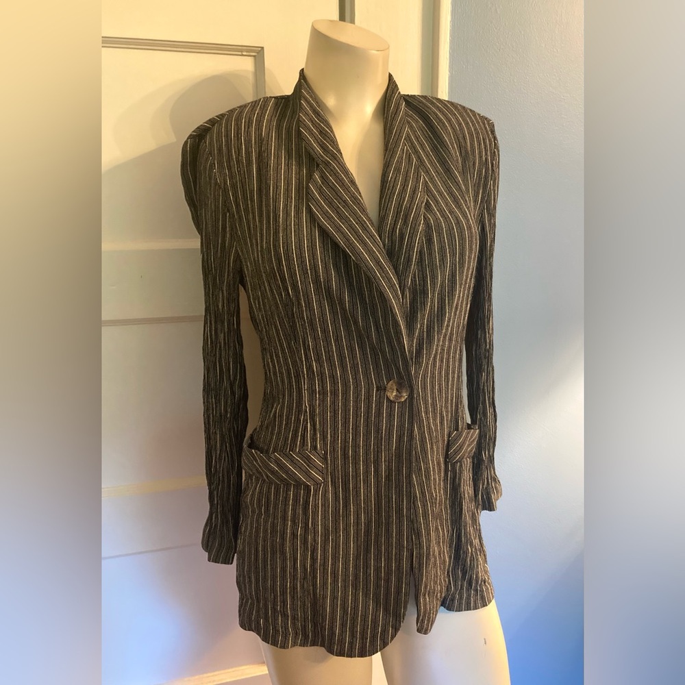 🍸Vintage Maggie Lawrence Petite Pinstripe Blazer 80s/90s